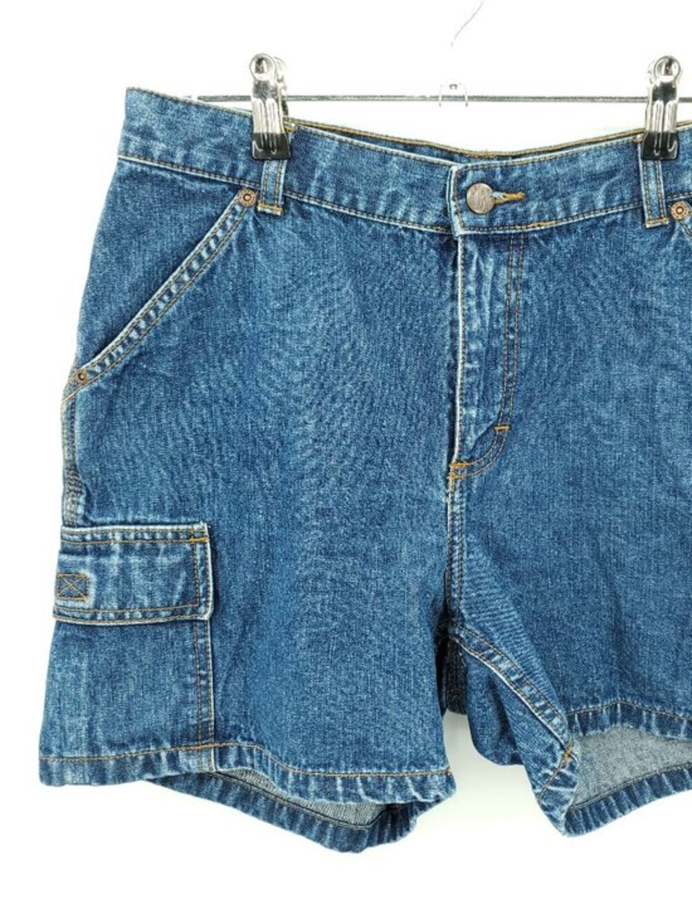 Vintage Y2K Riders Jean Cargo Shorts Sz 8 Blue